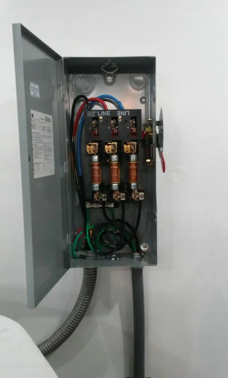 Three-phase disconnect switch installed for Electrical Wiring & Rewiring in Fallowfield